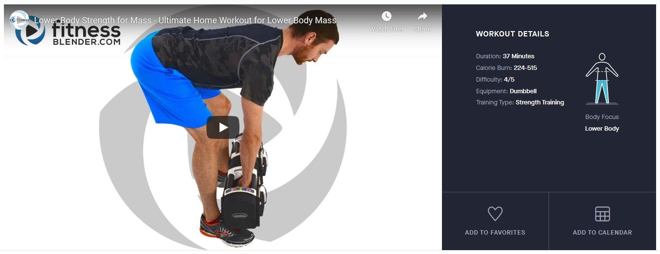 Fitness blender online home workout